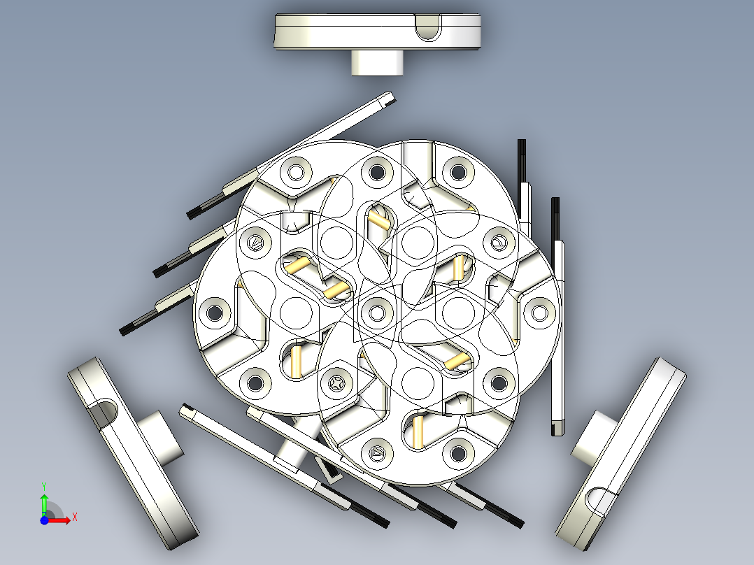 户外折扇可折叠风扇前视图