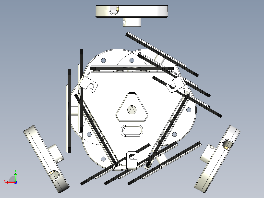 户外折扇可折叠风扇后视图
