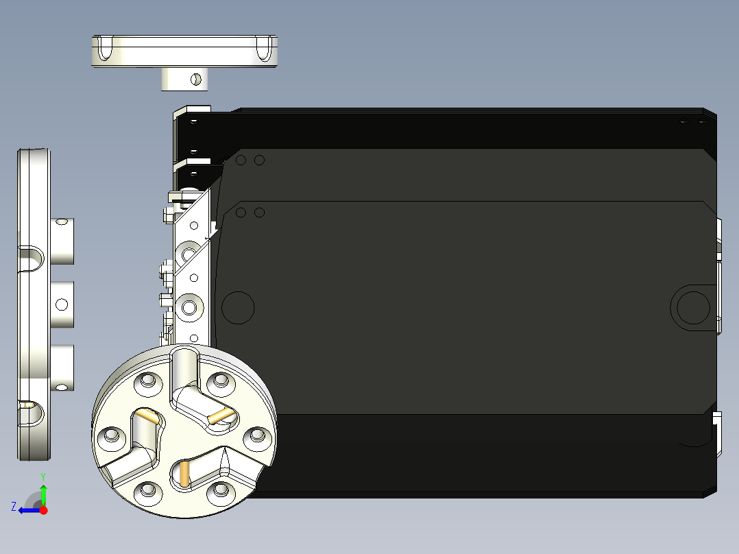 户外折扇可折叠风扇右视图