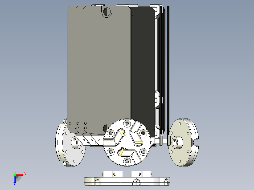 户外折扇可折叠风扇俯视图