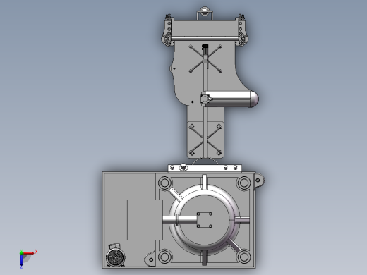 带桁架机器人自动上料的冲压机俯视缩略图