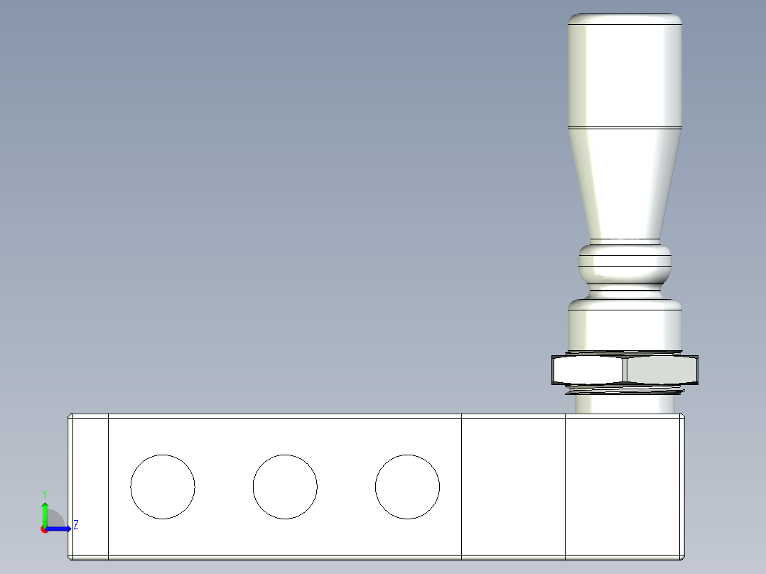 JXPC 4H 330-08（4H系列手拉阀）左视图