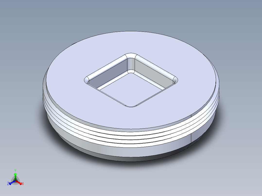 船舶管路系统S25_SeaDrainPLUS_CountersinkCleanPlug-MPT_37E170604_4in Sea Drain Plus - CounterPlug - MPT主视图