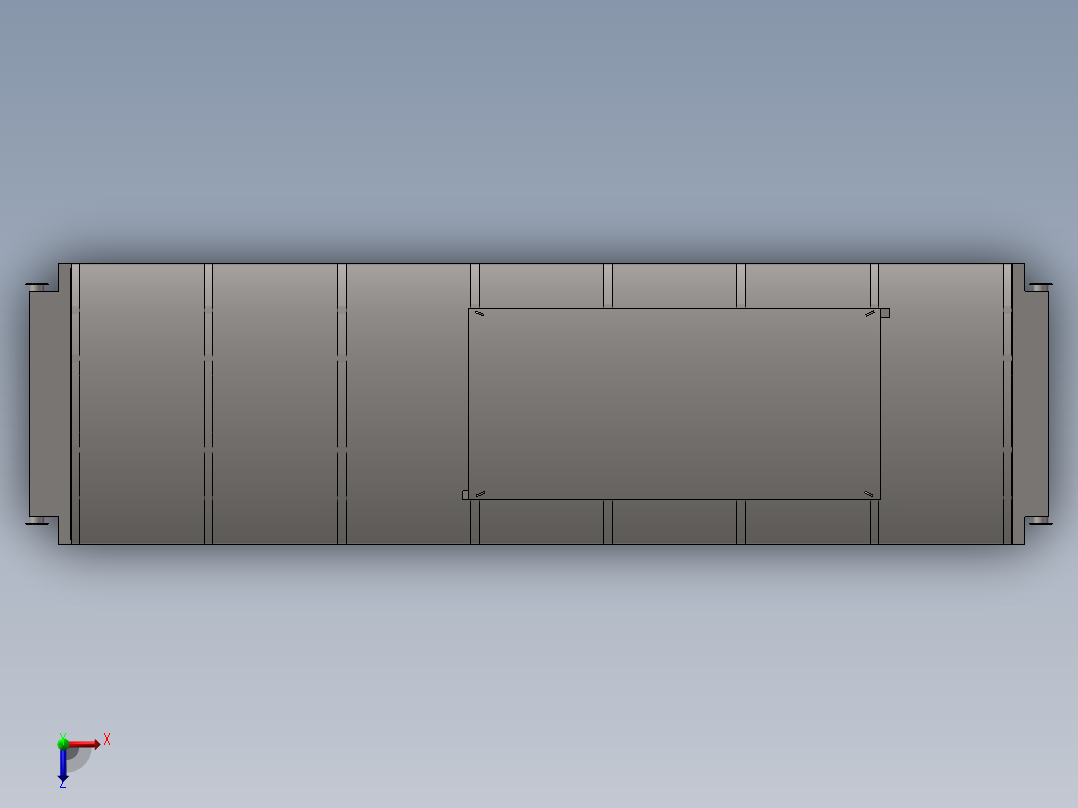 发电机安装的集装箱 SW STP俯视图