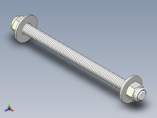 紧固件-STEP 0.3750 All-Thread主视缩略图