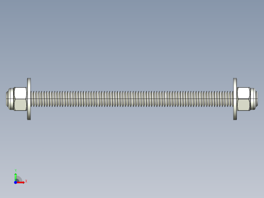 紧固件-STEP 0.3750 All-Thread前视缩略图