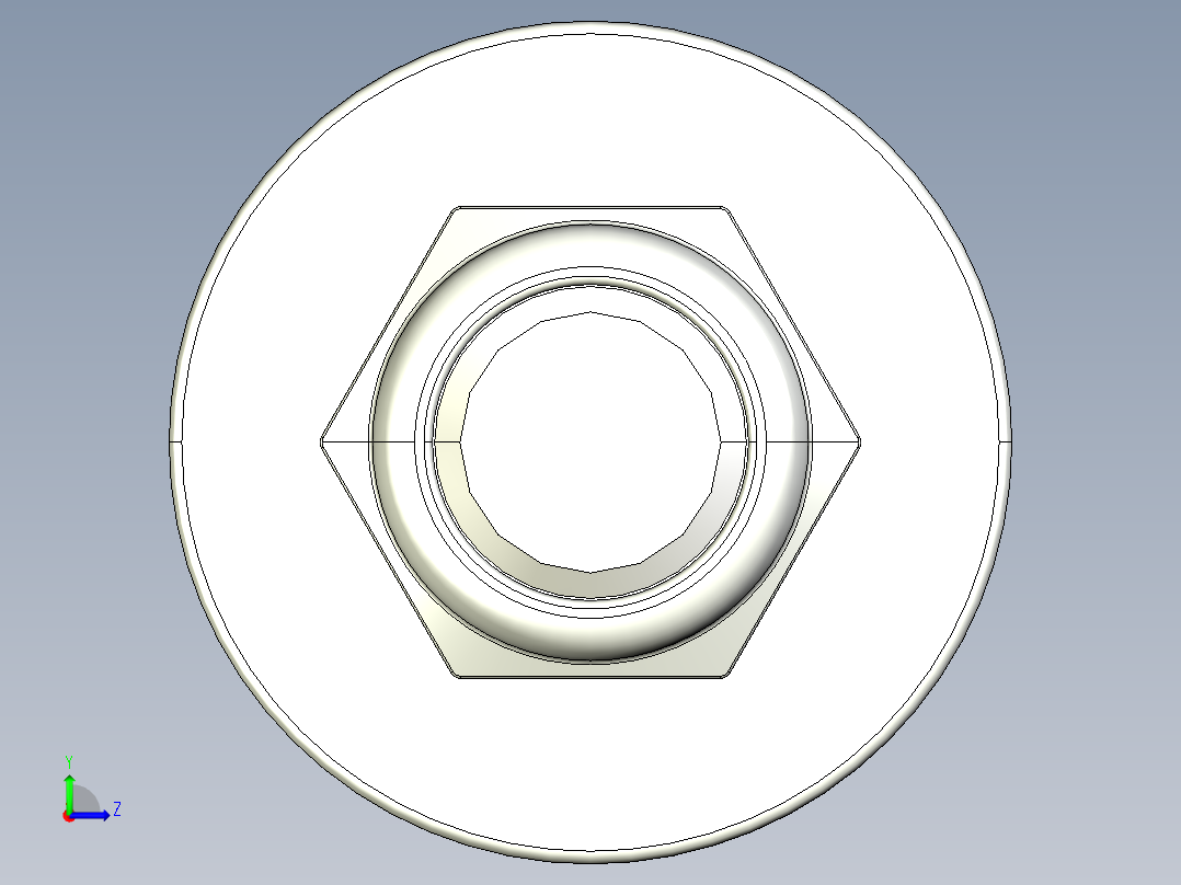 紧固件-STEP 0.3750 All-Thread左视图