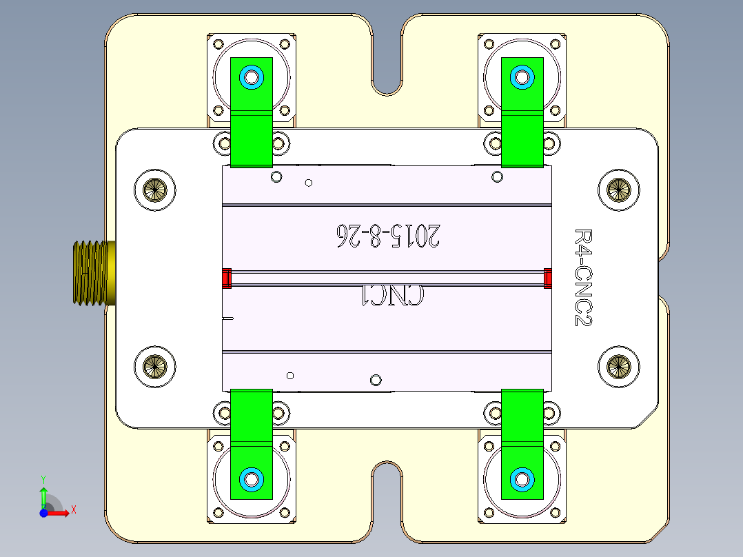 R4-CNC2笔记本CNC工装夹具三维模型-0831前视图