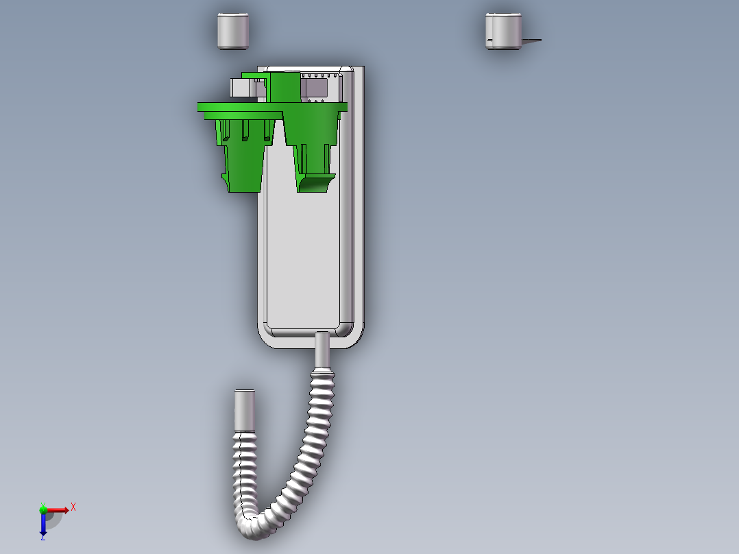 燃油泵结构图sw18可编辑俯视图