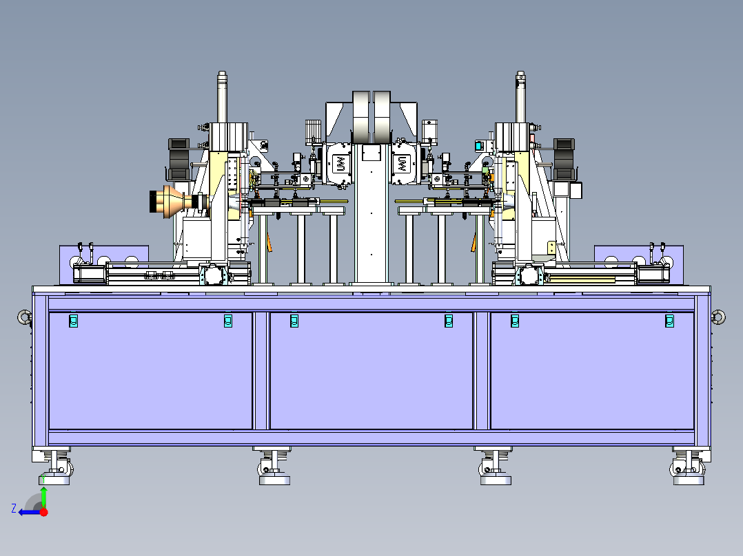 锂电池电芯处理生产线step右视图