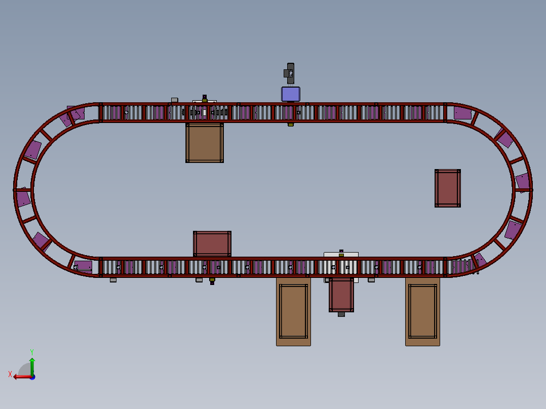 环形组装检测线设备sw18可编辑后视图