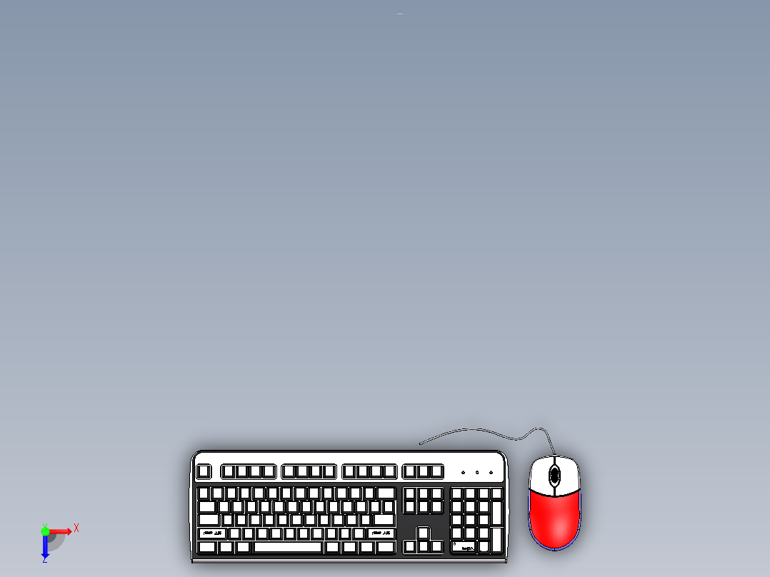 鼠标键盘俯视图