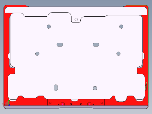 笔记本C壳铣外形+KB框程序模型后视缩略图