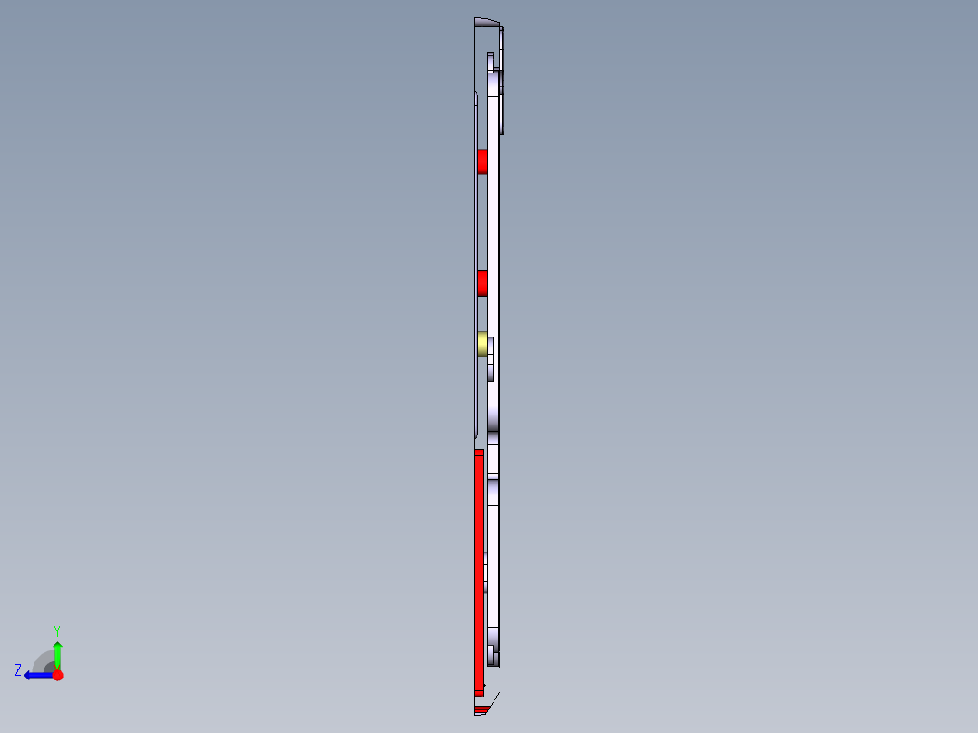 笔记本C壳铣外形+KB框程序模型右视图