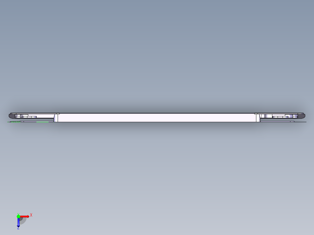笔记本C壳铣外形+KB框程序模型俯视图