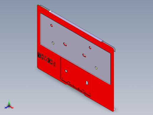 笔记本C壳铣外形+KB框程序模型正等轴测缩略图