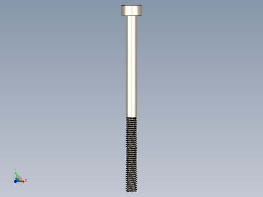 Screw_DIN_912_M2.5x40_A2.STEP公制内六角螺钉前视缩略图