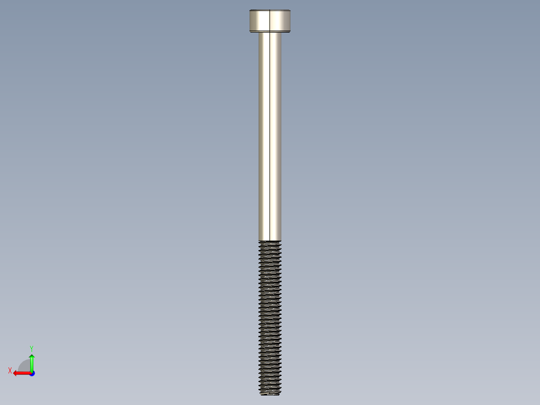 Screw_DIN_912_M2.5x40_A2.STEP公制内六角螺钉后视图