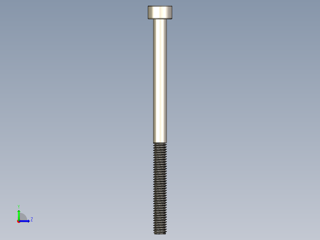 Screw_DIN_912_M2.5x40_A2.STEP公制内六角螺钉左视图