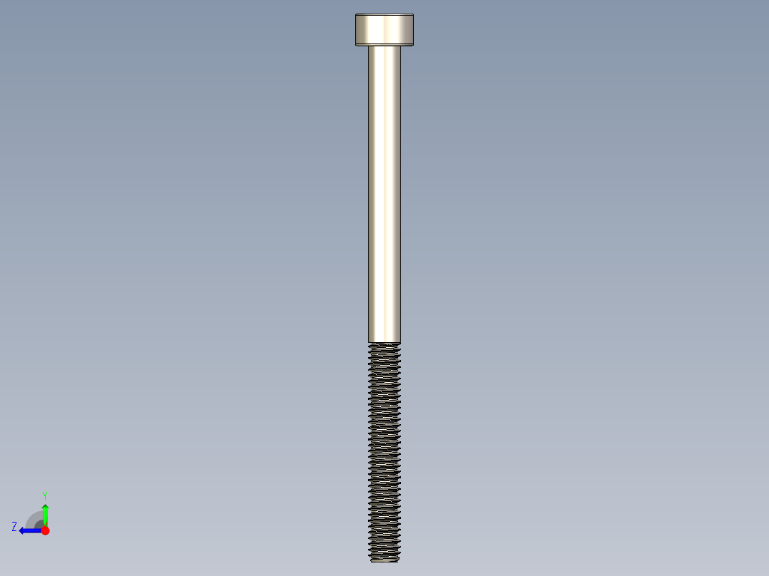 Screw_DIN_912_M2.5x40_A2.STEP公制内六角螺钉右视图