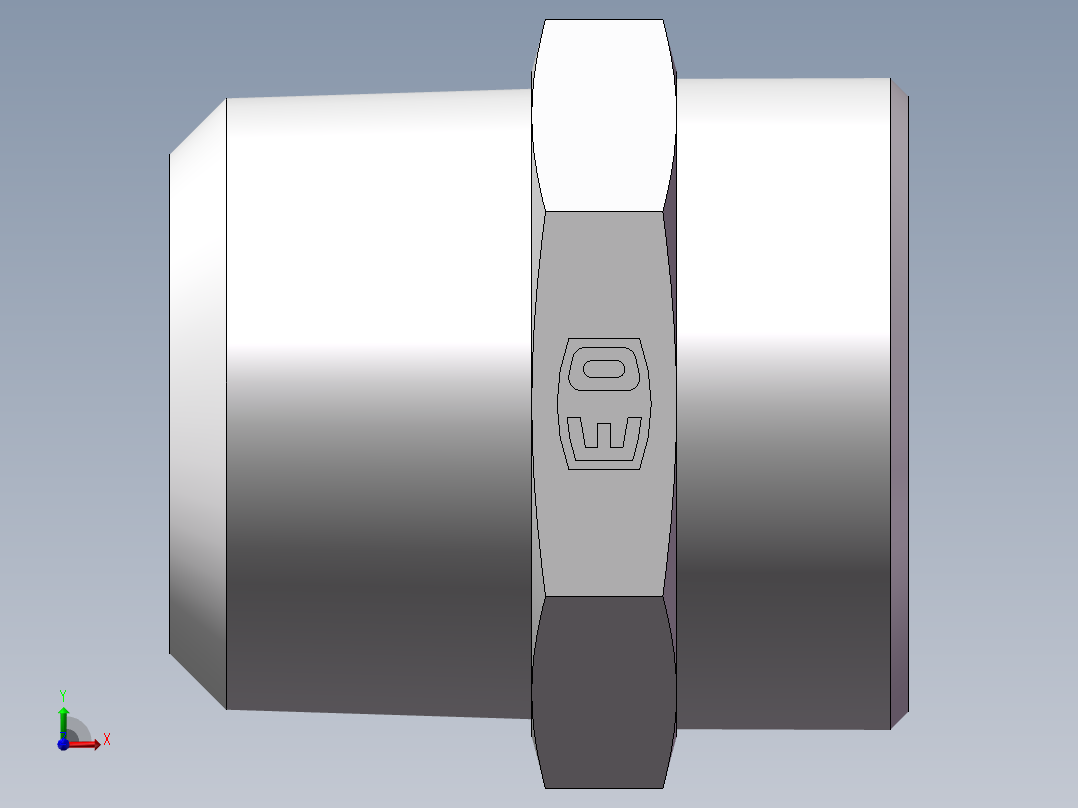 美制锥螺纹、1CN-45-20前视图