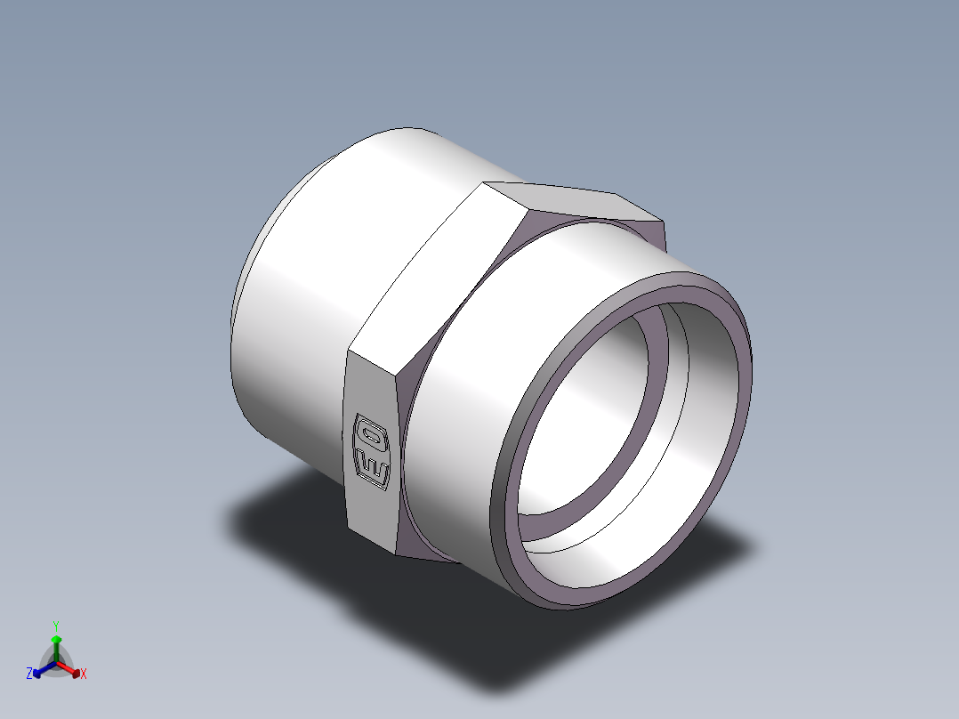 美制锥螺纹、1CN-45-20正等轴测图
