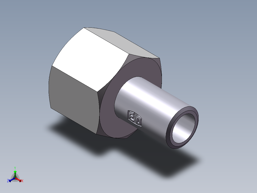 90度焊接接头、SKA10X1-正等轴测图