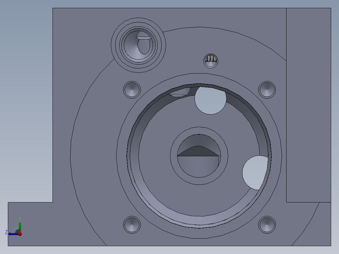 紧凑型定制液压块右视图
