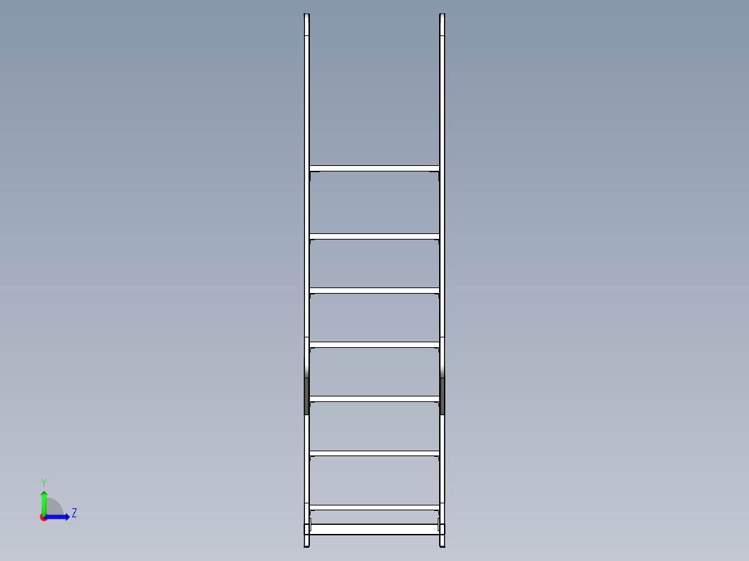 B2004850-交叉楼梯左视图