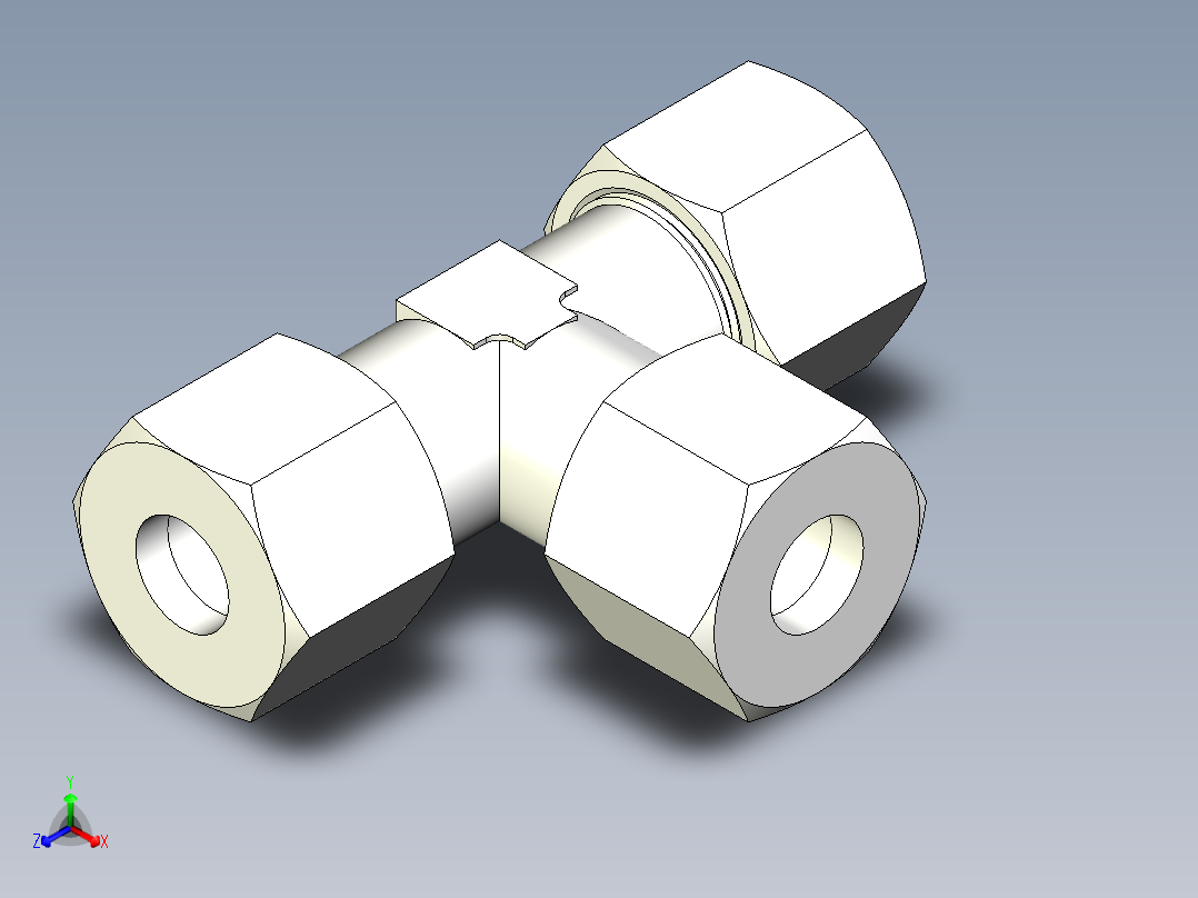 B3004550-连接 TEE 等管 10主视图