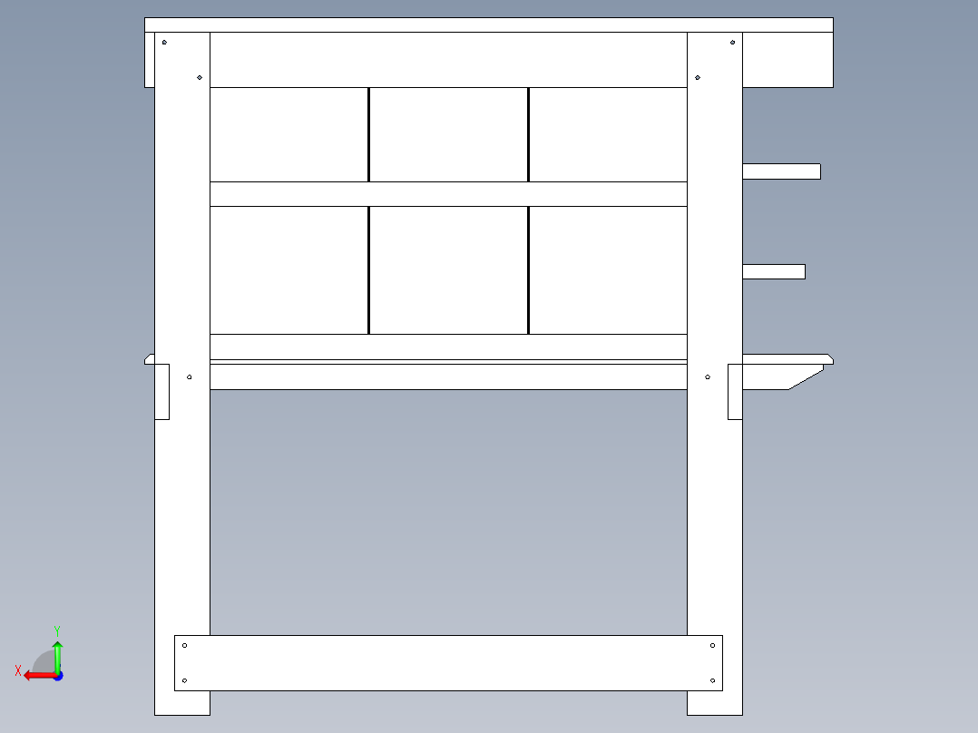 工作台dimensional-lumber-workbench--igs stl后视图