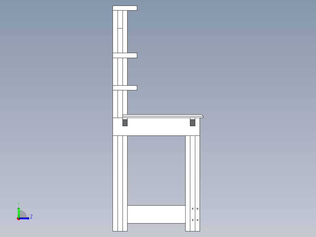 工作台dimensional-lumber-workbench--igs stl左视图
