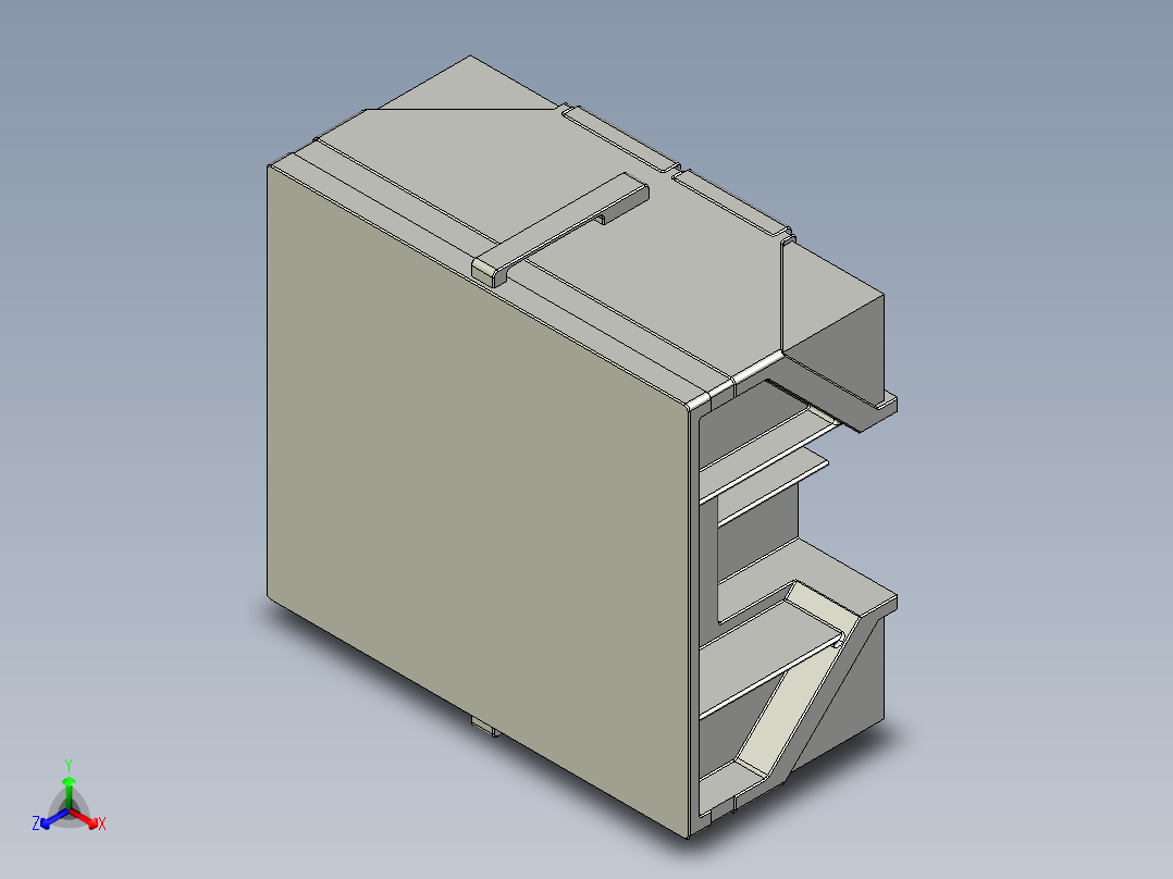 储物盒正等轴测图