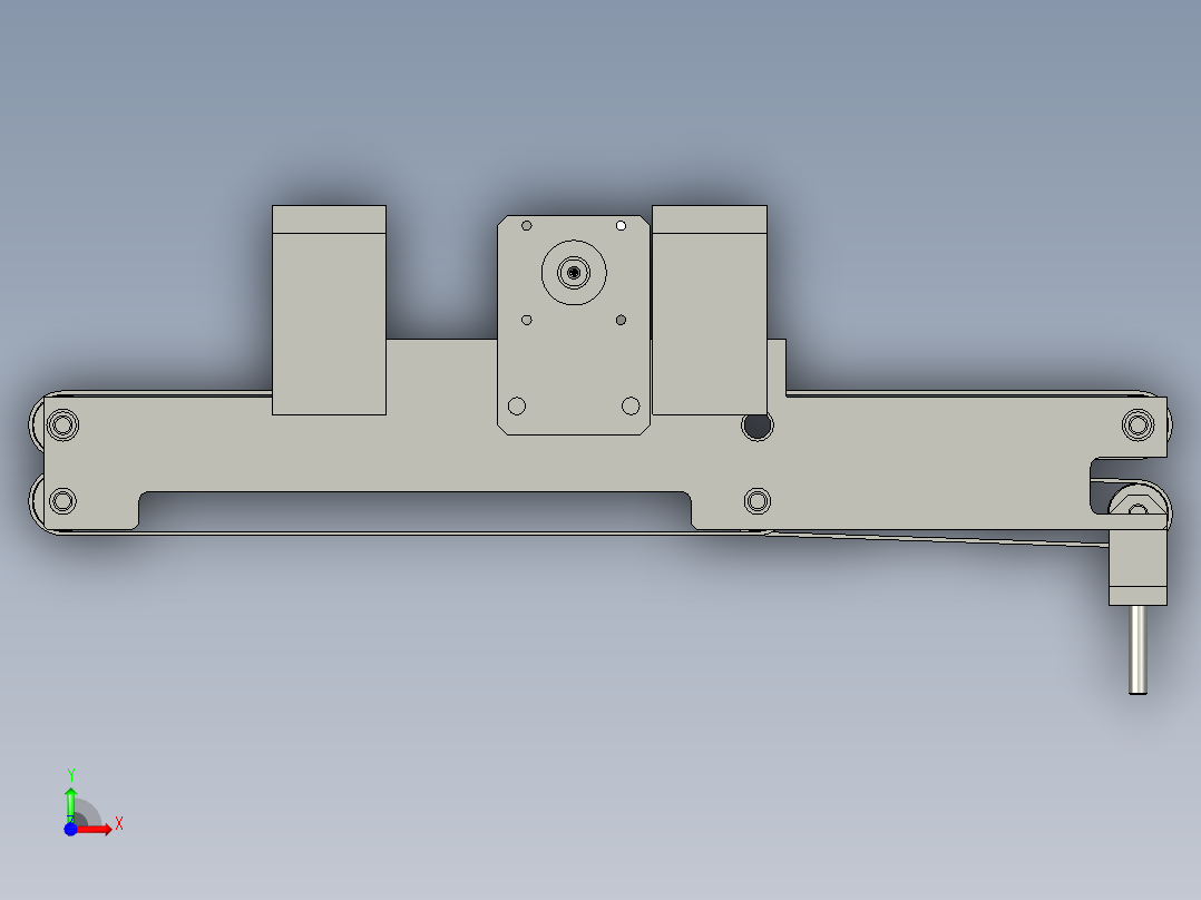 RRQD-滚轮输送线组件三前视图