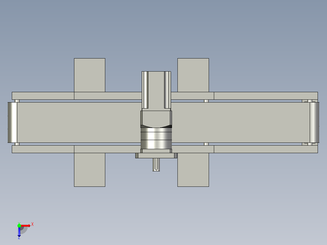 RRQD-滚轮输送线组件三俯视图