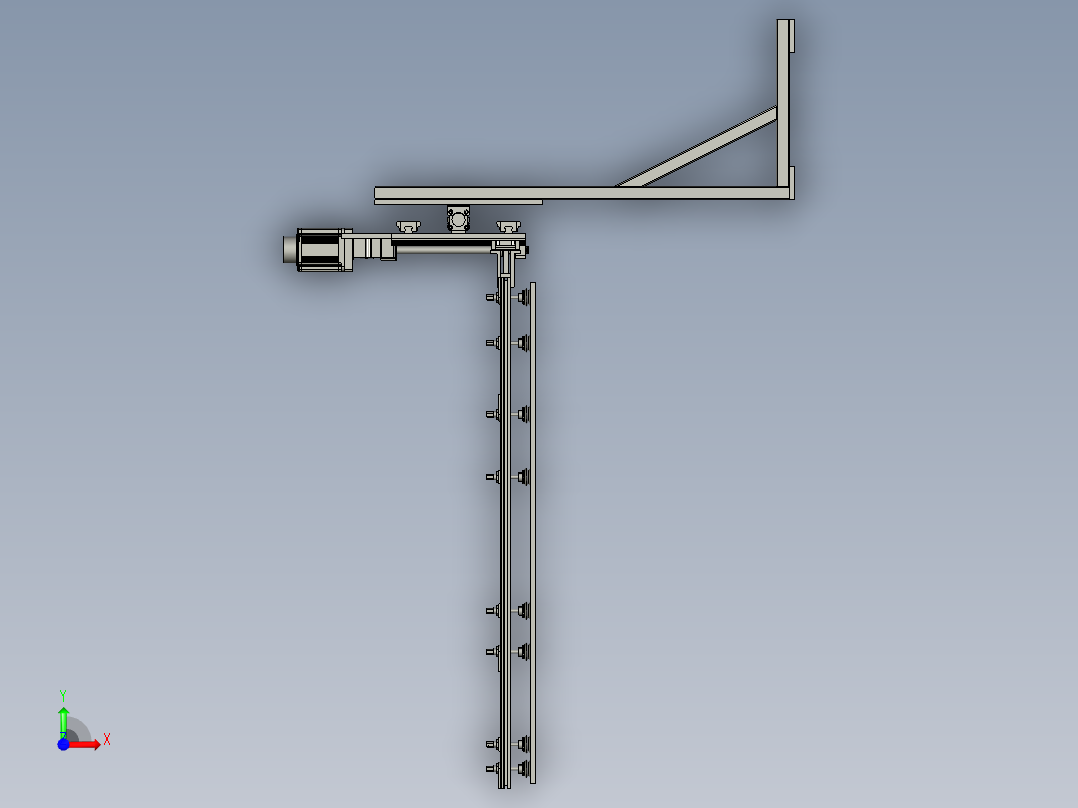 地毯抓取机构前视图