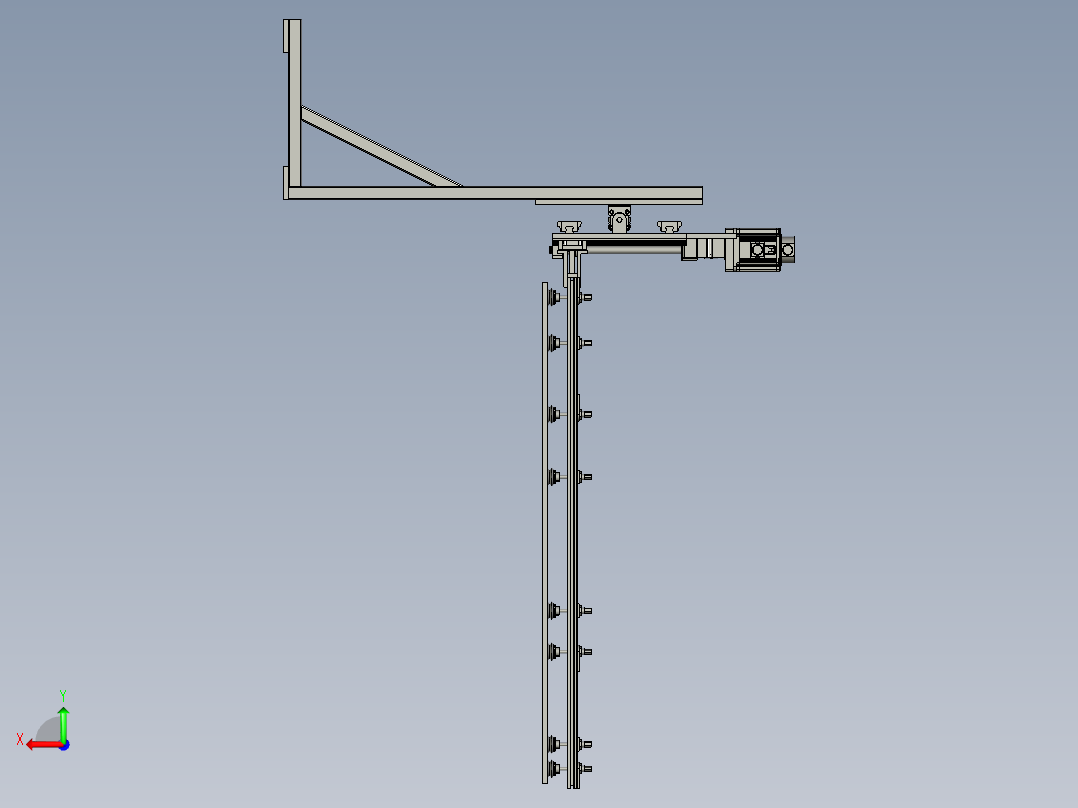 地毯抓取机构后视图