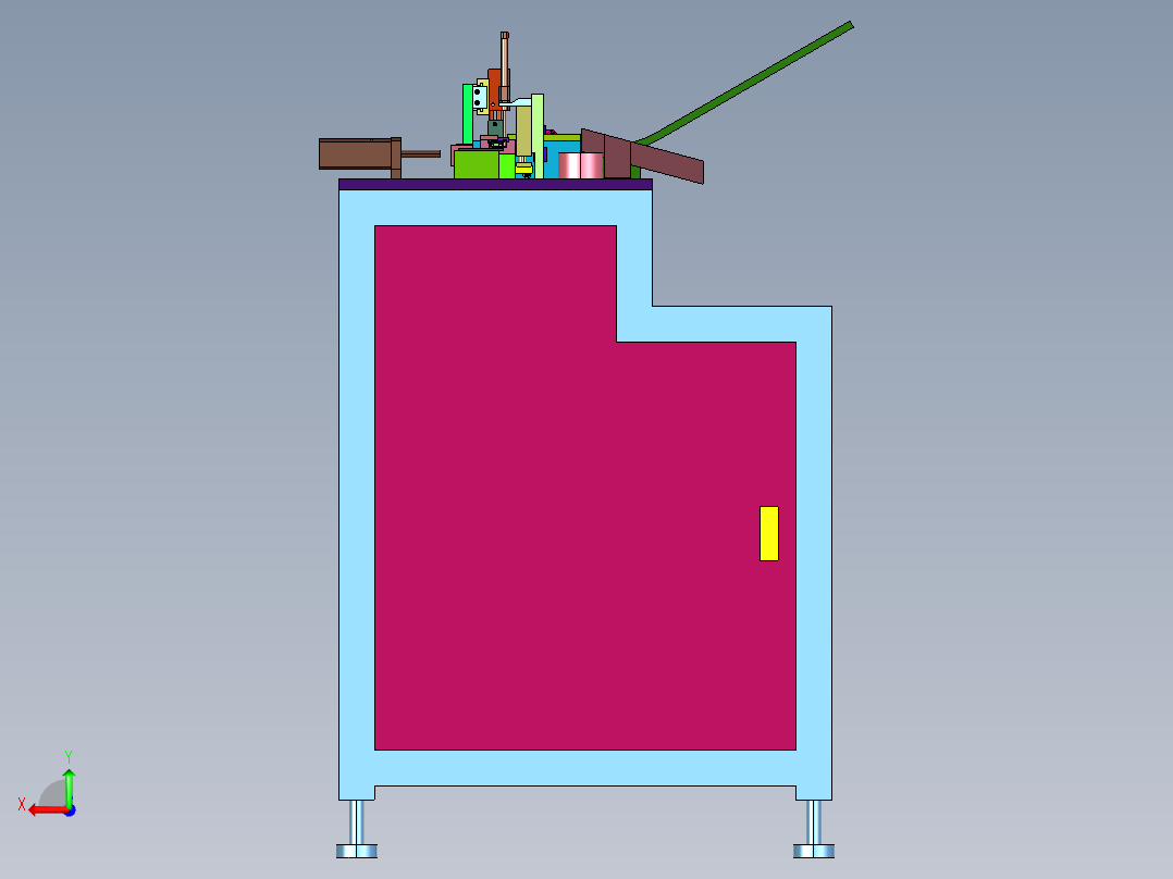 USB端铁壳自动铆压机后视图