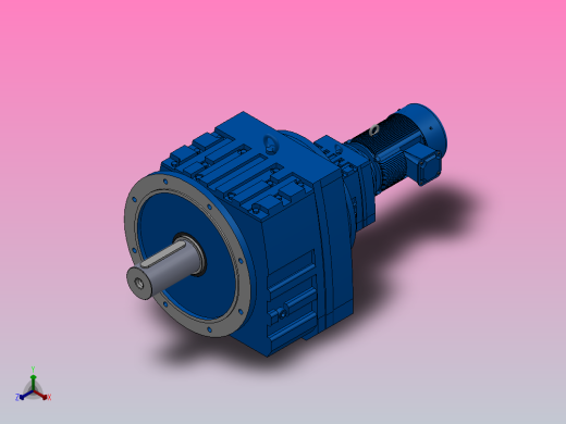 RF147R77法兰轴伸式组合型斜齿轮减速机RF147R77-Y1.5-4P-90L-M1-0°-Φ550