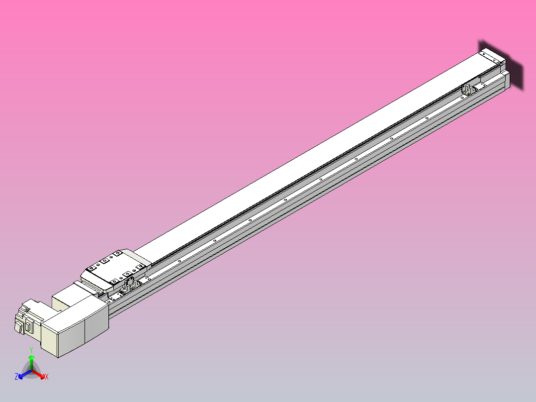 机器人皮带驱动直线轴TPA-GCB-80-P60-L950-QR-M20-N3主视图
