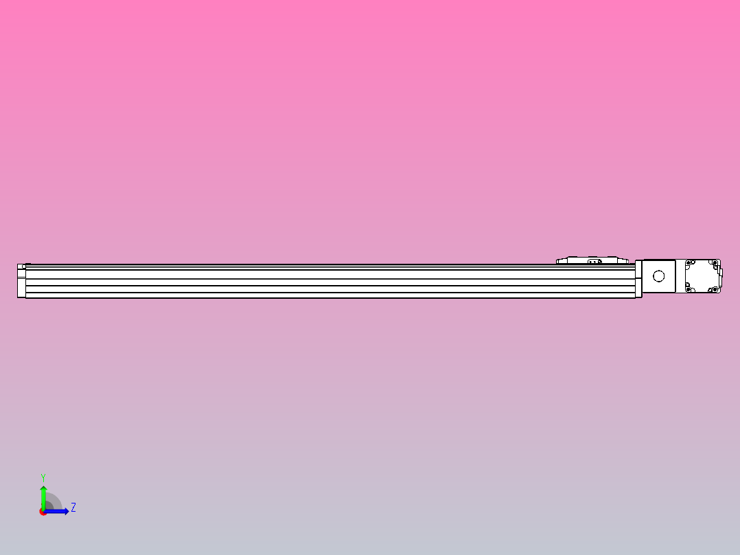 机器人皮带驱动直线轴TPA-GCB-80-P60-L950-QR-M20-N3左视图