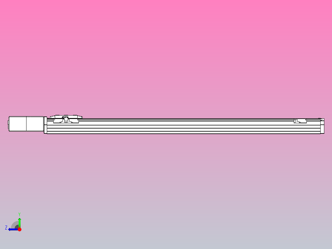机器人皮带驱动直线轴TPA-GCB-80-P60-L950-QR-M20-N3右视图