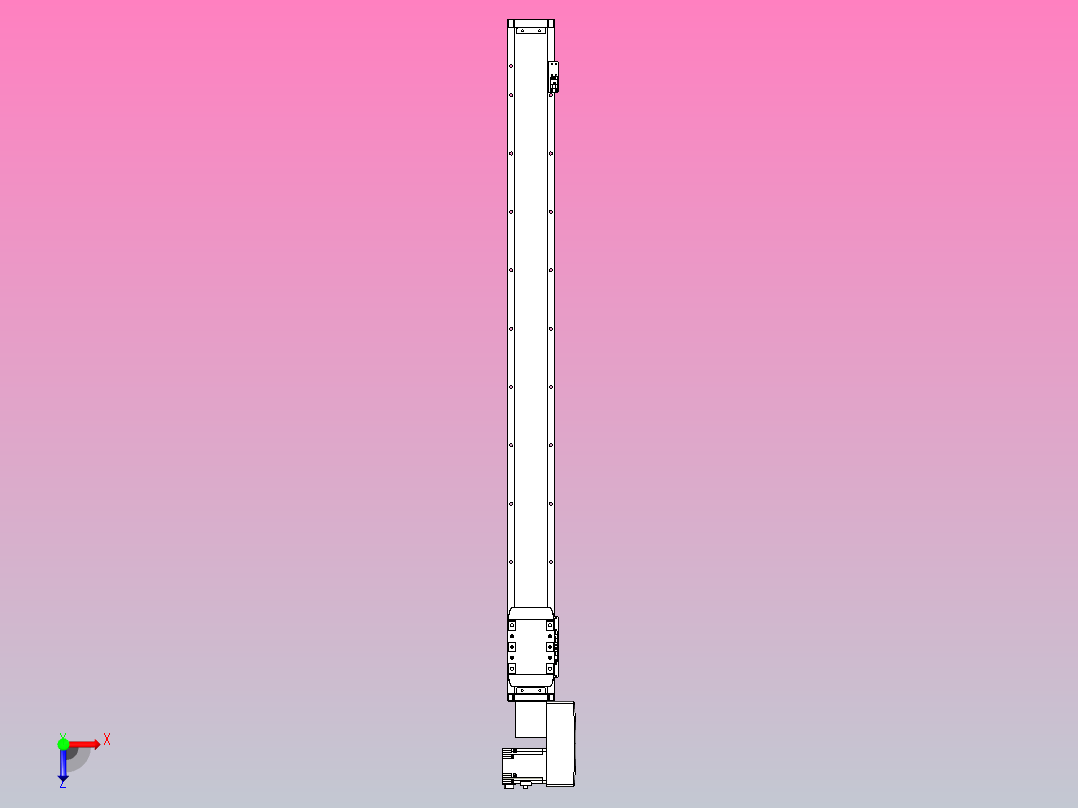 机器人皮带驱动直线轴TPA-GCB-80-P60-L950-QR-M20-N3俯视图