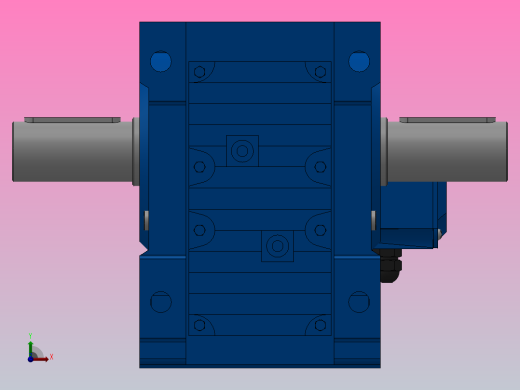K77底脚轴伸式安装螺旋锥齿轮减速机K77-YVE1.1-6P-135.28-M1-0°-A+B前视缩略图