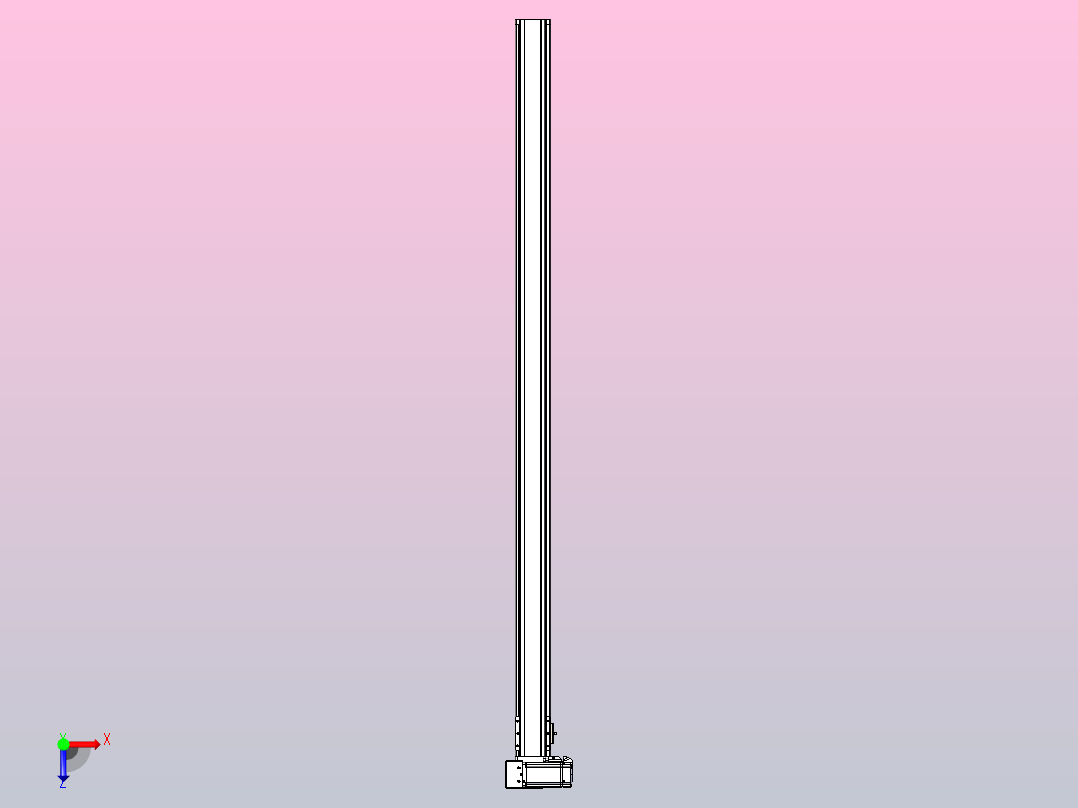 皮带直线轴半封闭可选导轨TPA-HNB-85S-90-L1600-LU-C-P20-N3俯视图