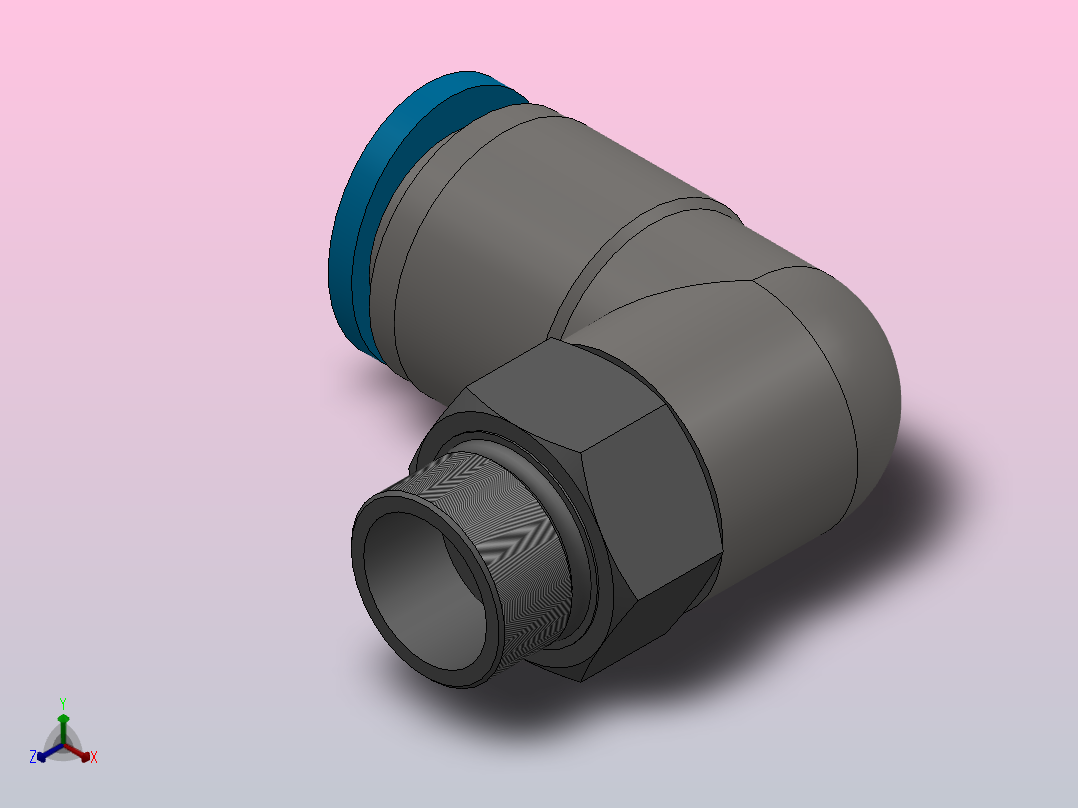 IPLN-G 新螺纹弯头-G螺纹_IPLN10-G02正等轴测图