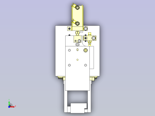一款不对称凸轮轴承夹紧机构3D图前视缩略图