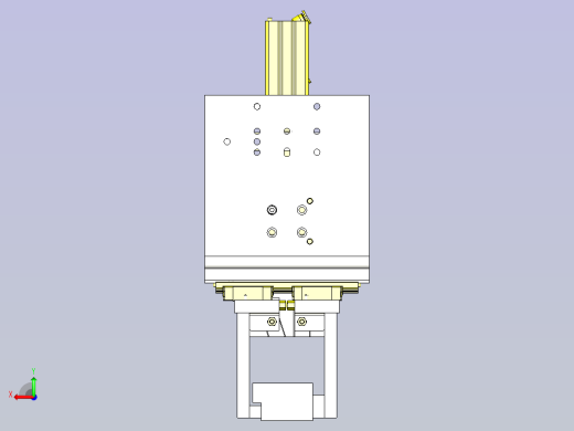 一款不对称凸轮轴承夹紧机构3D图后视缩略图