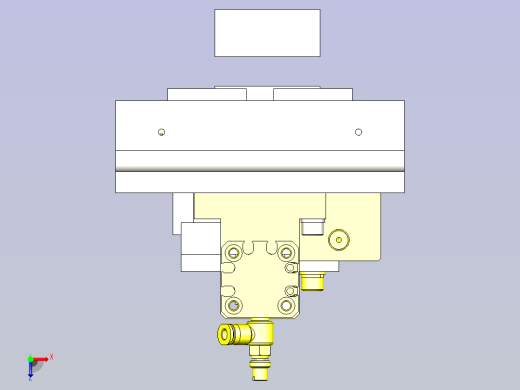 一款不对称凸轮轴承夹紧机构3D图俯视缩略图