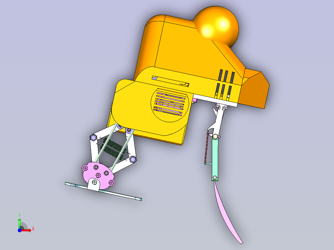 仿生青蛙结构前视图